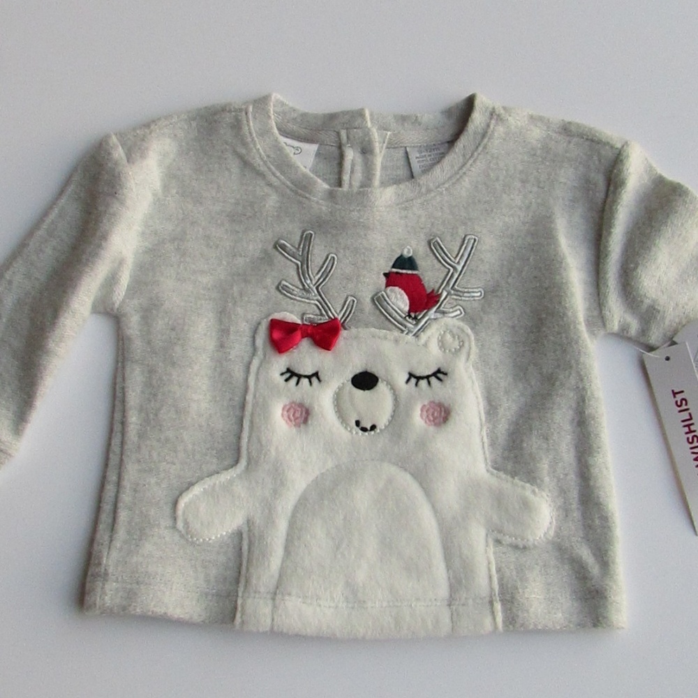 Koala Kids Polar Bear Baby Girls 9-12 mo Sweater